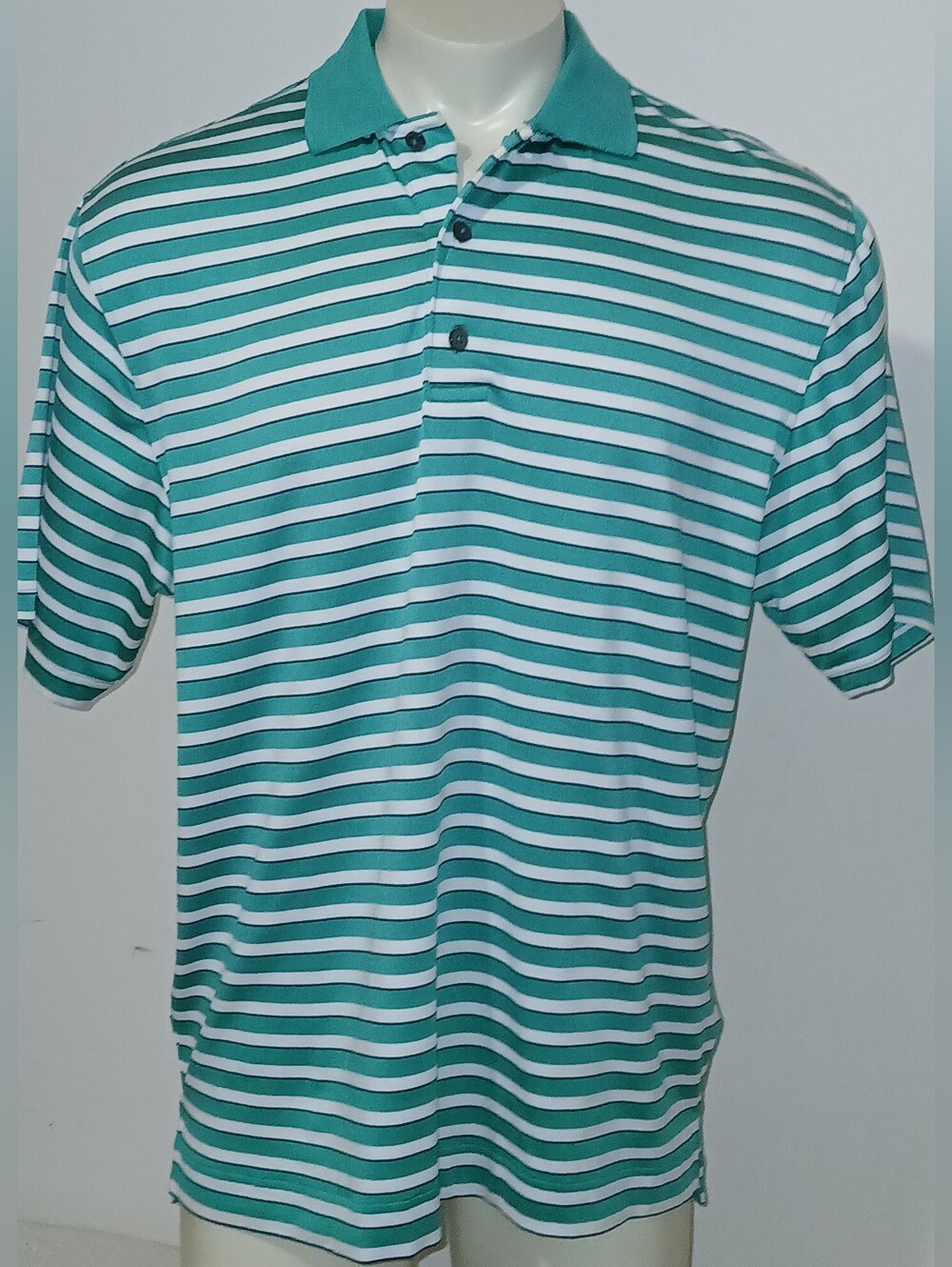 FootJoy Mens Performance Golf Short Sleeve Stripe Polo Shirt Size L